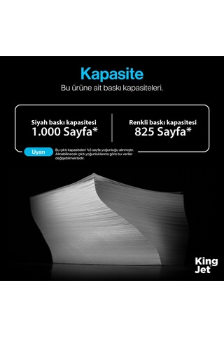 Kingjet Hp Officejet 6812 Uyumlu Yüksek Kapasiteli 4 Renk Takım Çipli Uyumlu Kartuş