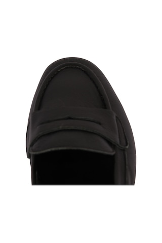 Napa Shoes Düz Taban Siyah Deri Comfort Loafer Kadın Babet Ayakkabı Napa-aes76127 Siyah