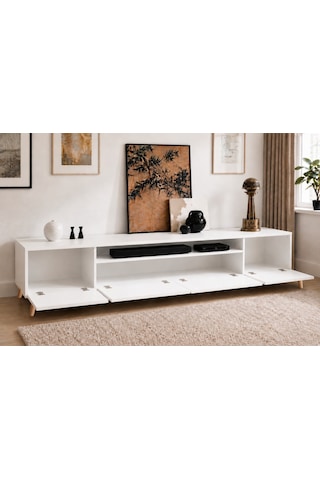 Legno Premium 180cm Modern Tv Ünitesi-beyaz
