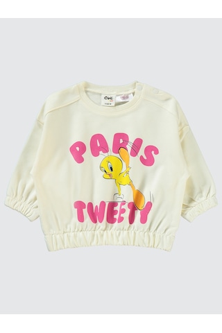 Tweety Kız Bebek Takım 6-18 Ay Ekru-koyu Pembe Ekru-koyu Pembe Ekru - Koyu Pembe