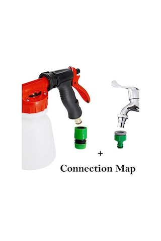 Maoyaya Araba Yıkama Köpük Tabancası, Bahçe Hortumu Püskürtücü, Ayarlanabilir Oranlı Sabun Köpük Püskürtücü