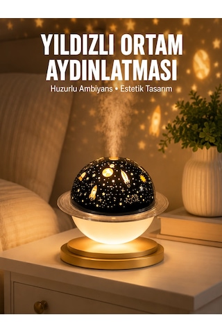 Plentifulhava Nemlendirici Led Işıklı Gece Lambası Yıldız Görünümlü Renk Değiştiren