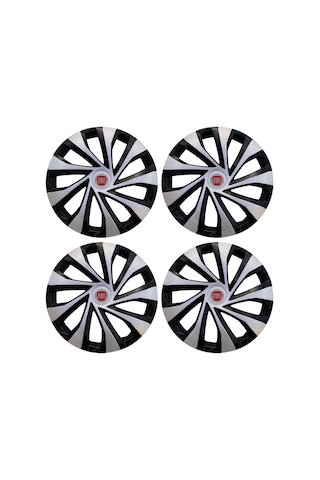 Fiat Punto 15'' inç Uyumlu Jant Kapağı 4 Adet 1 Takım Çelik Görünümlü