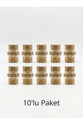 3/8 Sarı Nipel - 10lu Paket