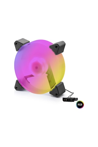 Kasa Fanı 5. Nesil Rgb 12 Cm - Siyah Nd2664 Evimdeyokyok