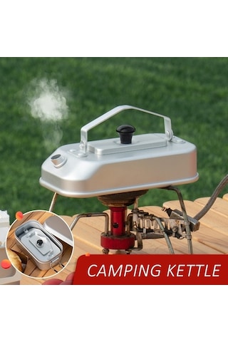Prestigegoods Alüminyum Hafif Su Isıtıcısı Açık Hava Yürüyüş Kamp Kaynar Su Tencere Saplı 200ml 15,6x8,7x5,8cm Çok Renkli