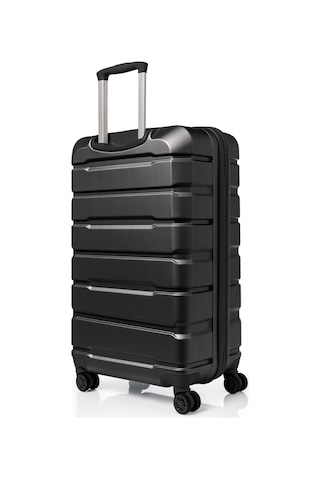 Unisex 4 Tekerli Kilitli Büyük Boy Valiz Bavul Siyah