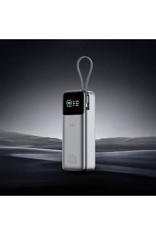 Wiwu Pm-201 Power Mega Serisi Type-c Çıkışlı Taşınabilir Powerbank Pd 240w 27000mah Gümüş