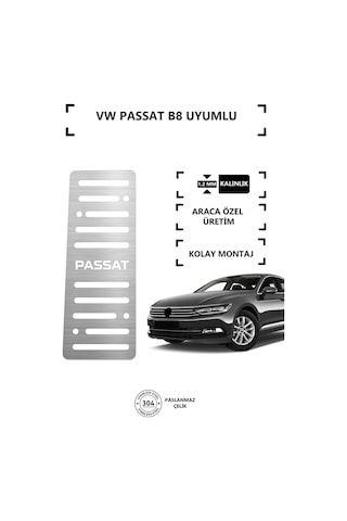 Volkswagen Passat B8 Ayak Dinlendirme Pedalı Krom Ayak Dayama Pedalı