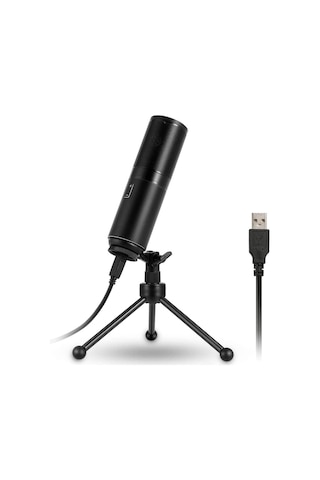 Rgb Led Profesyonel Usb Kondansatör Mikrofon 24 Bit / 96khz, Kardioid, Tak-çalıştır, Tripod Dahil, Podcast, Oyu