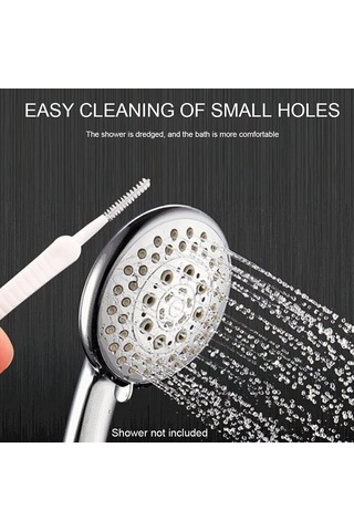 Beyaz 10 Paket Mini Duş Başlığı Temizleme Fırçaları Tıkanma Önl