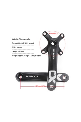 Lemestar Mountain Bike 104bcd Alüminyum Krank Kolu Seti 8-11 Vites 34/36t Dişli Sağ-sol Kırmızı Değiştirme Parçası Çok Renkli