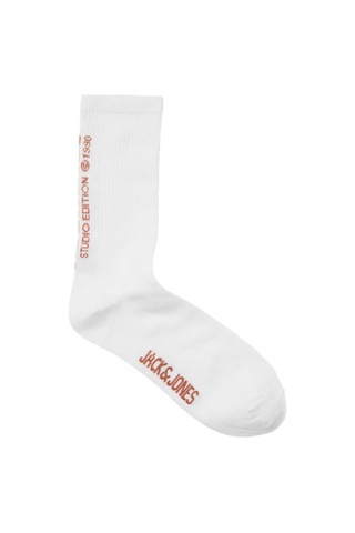 Jack&jones Jacbora Tennıs Sock 12256197 Beyaz-kırmızı Siyah