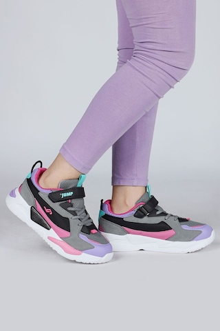 Jump 30058p Çocuk Sneaker Spor Ayakkabı Gri / Fuşe Gri - Fuşya