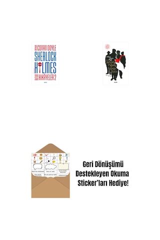 Sherlock Holmes - Bütün Hikayeler 2 Ciltli + Sherlock Holmes - Korku Vadisi + Okuma Sticker'ları