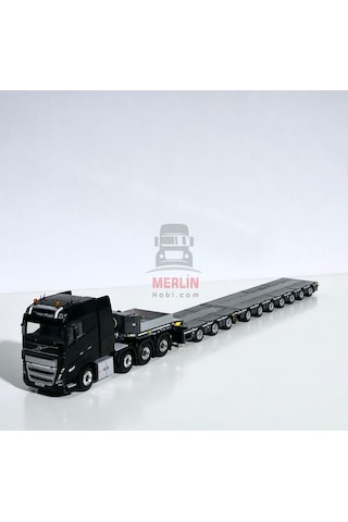 1/50 Volvo Fh5 8x4 750hp + Low Loader 10 Aks -broshuıs - Lowbed