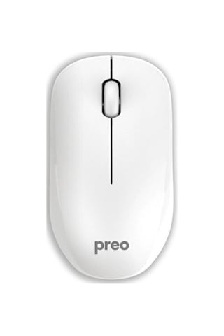 Preo M19B Ergonomik Pastel Piano White Kablosuz Sessiz Mouse Bey