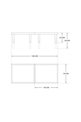 Katlanır Kamp, Piknik Ve Bahçe Masası 75x180 Cm - Ceviz Renk Çok Renkli