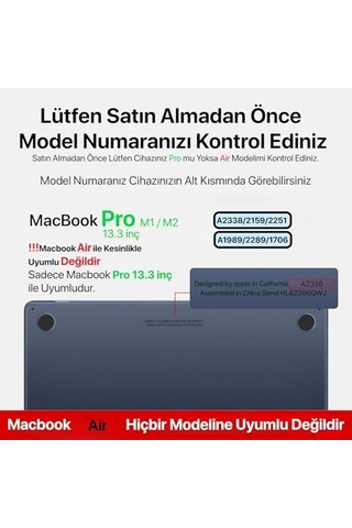 Kılıf 13ınç M1-m2 A1706 A1708 A1989 A2159 A2251 A2289 A2338 İle Uyumlu 02 17 Çok Renkli