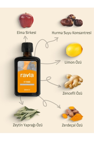 Ravla R Tonik Elma Sirkeli Bitkisel İçecek - 250ml