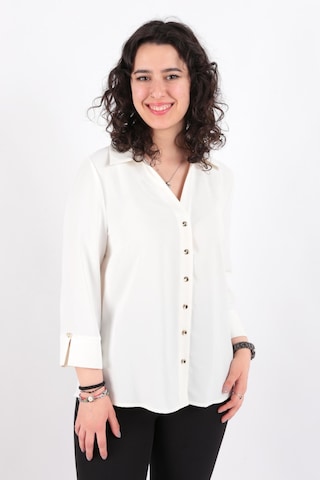 Ayhan 81834 Kadın Gömlek 81834-174-R0462 Ekru
