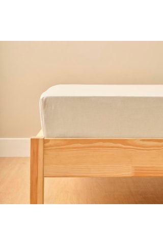 Basic Ranforce Düz%100 Pamuk Ranforce Çarşaf, Krem, King Size 260x280 Cm Çok Renkli