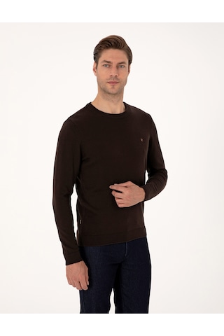 Pierre Cardin Erkek Koyu Kahverengi Kazak /triko 50314192-vr084 Koyu Kahverengi