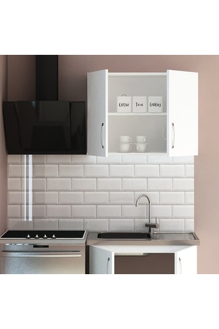 Camole 80 Cm Üst Modül - Hazır Mutfak Dolabı Beyaz