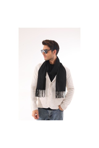 Ritagarcia Unisex Yumuşak Dokulu Siyah Atkı Siyah