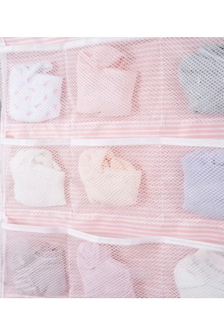 20 Cepli Dolap İçi İç Çamaşırı Organizeri I İki Taraflı Askılı Dolap Içi Sütyen Düzenleyici D Pembe