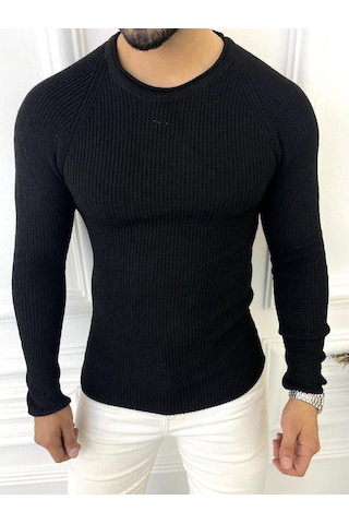 Elku Moda Elkumoda Kazak Slim Fit Triko Dar Kesim Kazak-2308