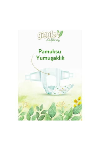 Giggles Natural 5 Numara Juniour Pamuklu Bebek Bezi 42 Adet
