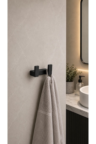 Flat İkili Askılık Mat Siyah Ba1019 012 Al6