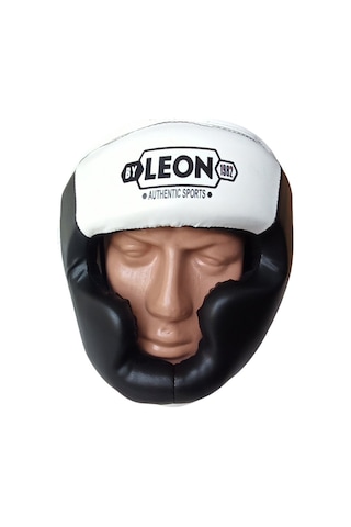 Aksaspor Leon Hardy Boks, Muay Thai Kick-Boks Antrenman Kaskı Siyah Beyaz