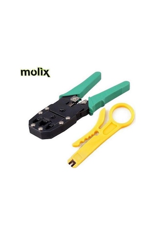 Network Set Cat5 Rj45+ Rj45 Sıkma Ağ Pensesi + Kablo Soyucu