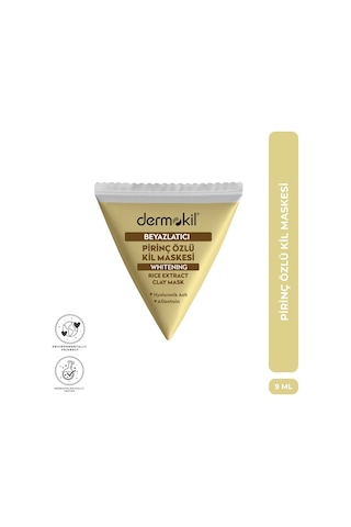 Dermokil Beyazlatıcı Etkili Pirinç Özü Kil Maske 9 Ml
