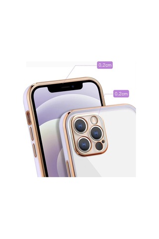 Smcase Apple Uyumlu iPhone 13 Pro Max Kılıf Kamera Korumalı Voit Lazer Silik
