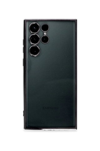 Newface - 955 - Samsung Galaxy S22 Ultra Kılıf Razer Lensli Silikon - Csmo-tex - - Siyah Sıyah
