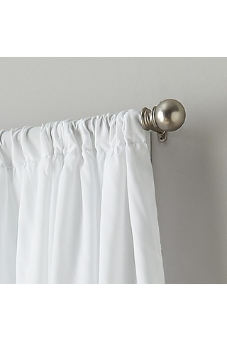 Lexroo Volants Dantelli Perde Panel, Polyester, Beyaz, 63-ınch