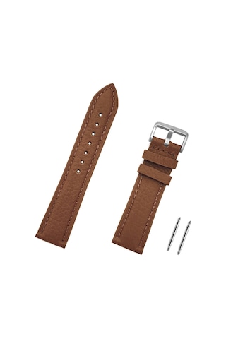 22 MM Kahverengi Taba Floter Hakiki Deri Saat Kordonu Kayış