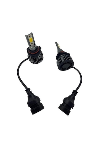 12v-24v Hb4 9006 Cob Led Xenon Far Ampul Seti 2000k 8000 Lümen Sarı