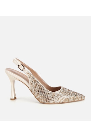 Hotiç Kadın Gold Taş Detaylı Arkası Açık Stiletto 01ayh320900a540 01ayh320900a540 Gold