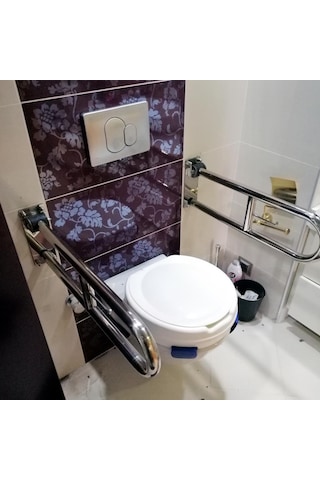 Engelli Tutunma Barı Tuvalet Kağıtlıklı Banyo Wc Paslanmaz Mat Sa