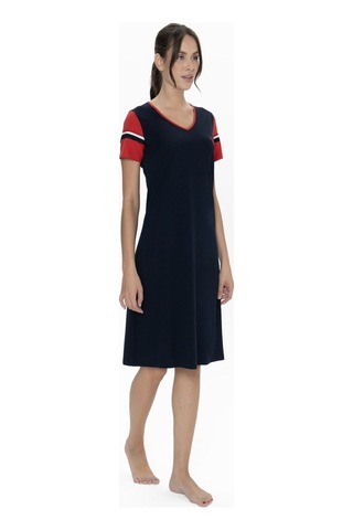U.s. Polo Assn. 20009 Kadın Lacıvert Kısa Kollu V Yaka Gecelik Lacivert