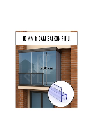 10 Mm Küçük H Y Cam Balkon Şeffaf Fitil 200 Cm 2 M