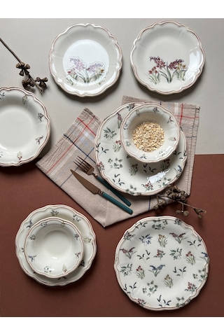 Porser Amber Yemek Takımı 6 Kişilik 24 Parça Fly24ykprs1056 Çok Renkli