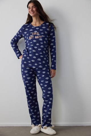 Penti Lacivert Cloudy Night Pantolon Pijama Takımı Lacivert