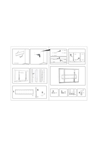 Primex Str-30s 22-42" Vesa Universal Tv-monitör Askı Aparatı, Sabit Kilitli Max 35kg Lcd-led Tv Duvar Askı Aparatı İnç Aralığı Tüm Tv Ve Monitör Uyumlu