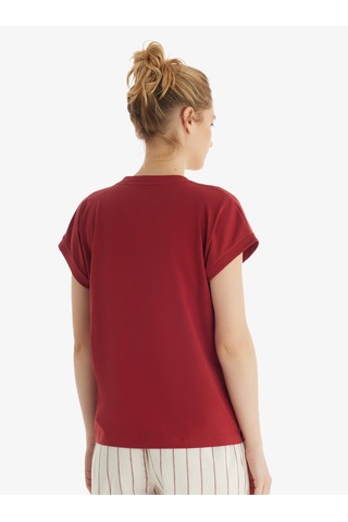 Blackspade Kadın T-shirt 60553 - Bordo Bordo