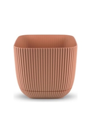 Rüzgar Yapay Çiçekçilik Kp Mercan Kare Saksı 0,27 Litre Soft Pembe